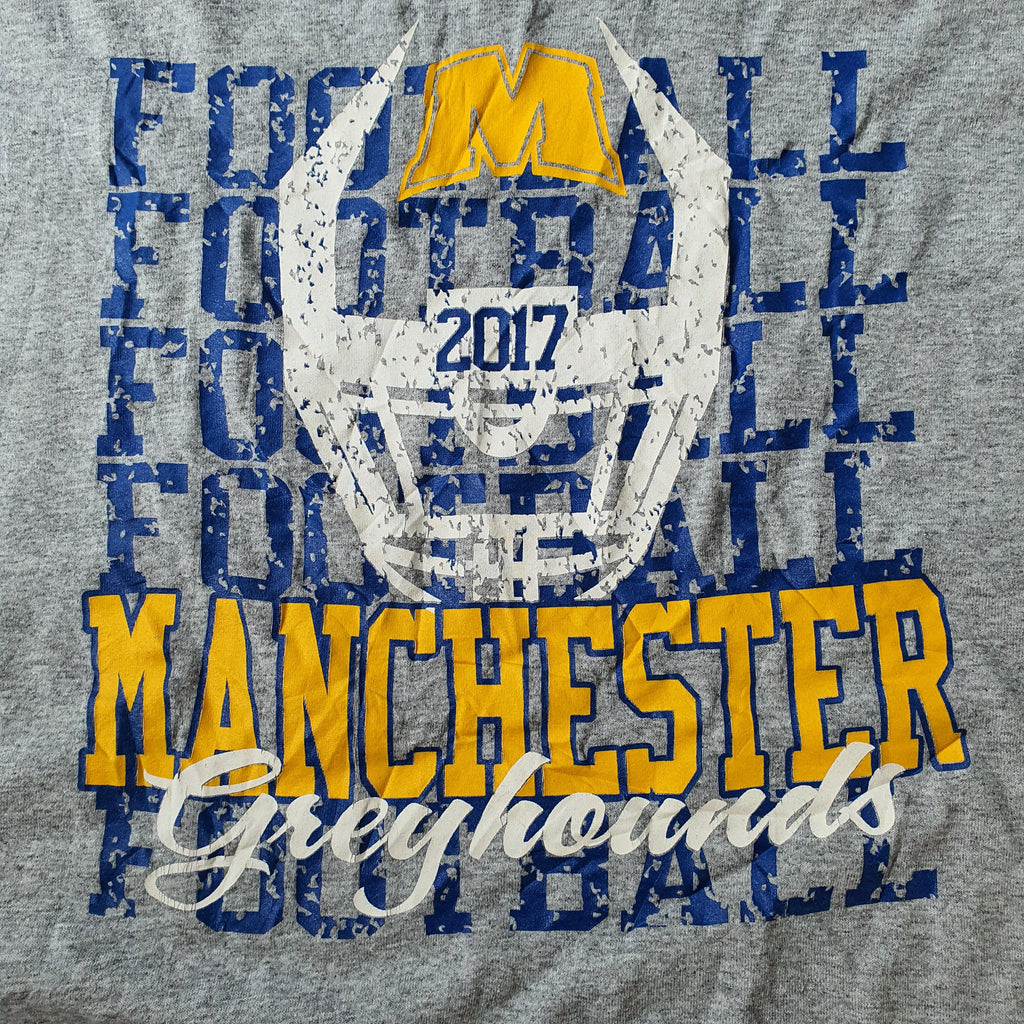 [L] Gildan Manchester Greyhounds T-Shirt mit Backprint - NJVintage