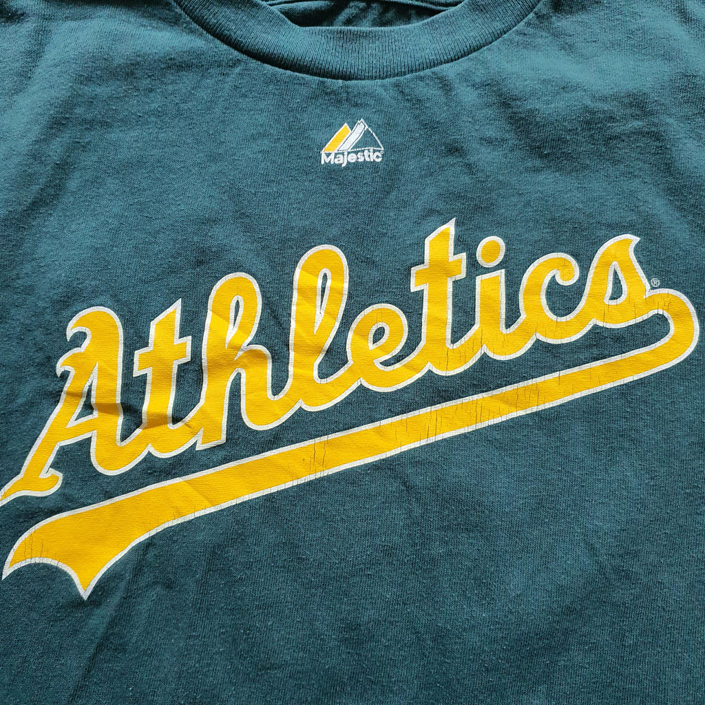 [XL] Majestic Athletics T-Shirt mit Backprint - NJVintage