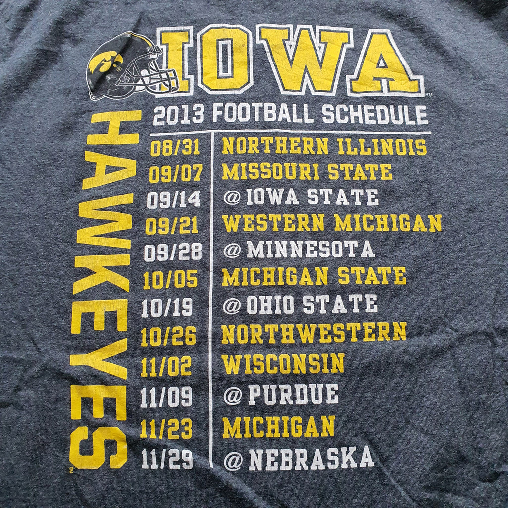 [XL] Iowa Football T-Shirt mit Backprint - NJVintage