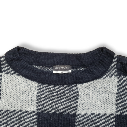 [XL] karomuster Strickpullover - NJVintage