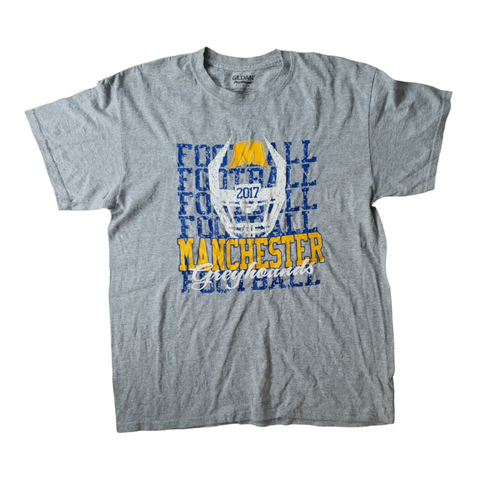 [L] Gildan Manchester Greyhounds T-Shirt mit Backprint - NJVintage