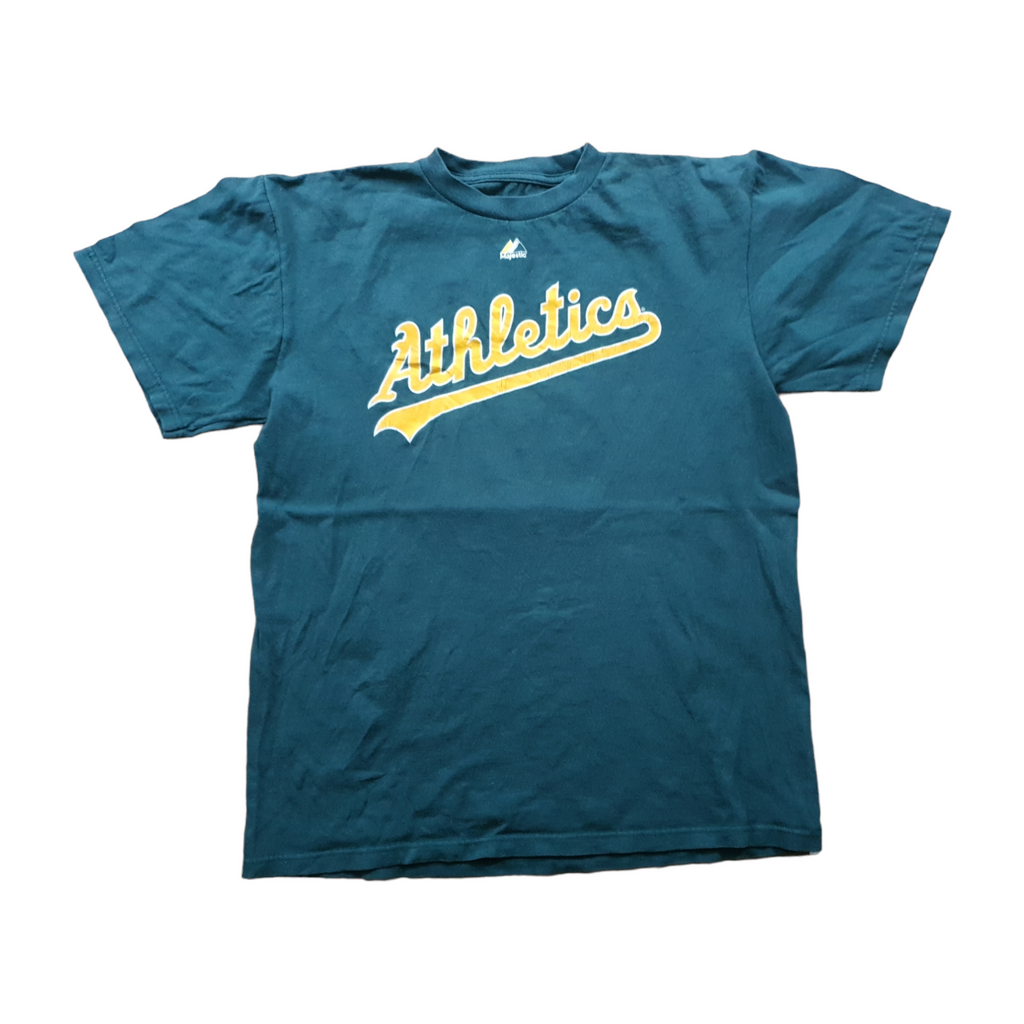 [XL] Majestic Athletics T-Shirt mit Backprint - NJVintage